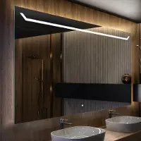 Artforma Badspiegel 120x70 cm - mit LED Beleuchtung - LED Farbe Kaltweiß 7000K - Individuell Nach Maß - Beleuchtet Wandspiegel Lichtspiegel Badezimmerspiegel | Lichtschalter: Touch Schalter |LED128