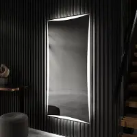 Artforma Badspiegel 70x140 cm - mit LED Beleuchtung - LED Farbe Kaltweiß 7000K - Individuell Nach Maß - Beleuchtet Wandspiegel Lichtspiegel Badezimmerspiegel | PIO077