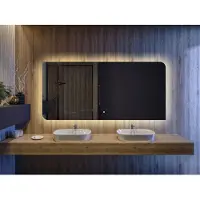 Artforma Badspiegel 70x50 cm - Horizontal mit LED Beleuchtung - LED Farbe Neutrallweiß 4500K - TOK111 - Individuell Nach Maß - Beleuchtet Wandspiegel Lichtspiegel Badezimmerspiegel