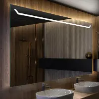 Artforma Badspiegel 60x80 cm - mit LED Beleuchtung - LED Farbe Kaltweiß 7000K - Individuell Nach Maß - Beleuchtet Wandspiegel Lichtspiegel Badezimmerspiegel | Lichtschalter: Touch Schalter |LED128