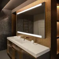 Artforma Badspiegel 50x60 cm - mit LED Beleuchtung - LED Farbe Kaltweiß 7000K - Individuell Nach Maß - Beleuchtet Wandspiegel Lichtspiegel Badezimmerspiegel | Lichtschalter: Touch Schalter |LED047