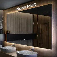 Artforma Badspiegel 50x80 cm - Vertikal mit LED Beleuchtung - LED Farbe Kaltweiß 7000K - T100 - Individuell Nach Maß - Beleuchtet Wandspiegel Lichtspiegel Badezimmerspiegel