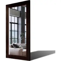 Artforma 80x110 Rechteckig Rustikal Wandspiegel mit Rahmen massivholz Eichenholz mit Beleuchtung Vertikal | Individuell Spiegel Nach Maß | PLDR225 Oak Wenge Gealterte Oberfläche