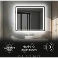 Artforma Wandspiegel mit Beleuchtung 180x70 cm Siena - Horizontal Abgerundet Badspiegel mit LED Beleuchtung - Kaltweiß 7000K - Badezimmerspiegel Lichtspiegel mit Bluetooth-Lautsprecher