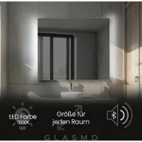 Artforma Badspiegel mit LED Beleuchtung 180x70 cm Alana - Horizontal Rechteckiger Spiegel mit Beleuchtung - Kaltweiß 7000K - Badezimmerspiegel Lichtspiegel mit Bluetooth-Lautsprecher