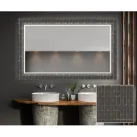 Artforma Dekorativer Spiegel mit LED-Beleuchtung 100x120 cm - mit LED Beleuchtung - LED Farbe Kaltweiß 7000K - Individuell Nach Maß - Beleuchtet Wandspiegel Lichtspiegel Badezimmerspiegel |LUV001