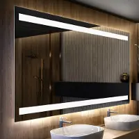Artforma Badspiegel 140x80 cm - mit LED Beleuchtung - LED Farbe Kaltweiß 7000K - Individuell Nach Maß - Beleuchtet Wandspiegel Lichtspiegel Badezimmerspiegel | Lichtschalter: Touch Schalter |LED009