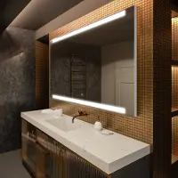 Artforma Badspiegel 180x70 cm - mit LED Beleuchtung - LED Farbe Kaltweiß 7000K - Individuell Nach Maß - Beleuchtet Wandspiegel Lichtspiegel Badezimmerspiegel | Lichtschalter: Touch Schalter |LED047
