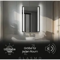 Artforma Badspiegel mit Beleuchtung 60x140 cm Lydia - Vertikal Rechteckiger Spiegel mit LED Beleuchtung - Kaltweiß 7000K - Badezimmerspiegel Lichtspiegel mit Bluetooth-Lautsprecher
