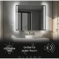 Artforma Spiegel mit Beleuchtung 170x80 cm Claire - Horizontal Rechteckiger Badezimmerspiegel mit LED Beleuchtung - Kaltweiß 7000K - LED Badspiegel Lichtspiegel mit Bluetooth-Lautsprecher