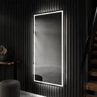 Artforma Badspiegel 80x130 cm - mit LED Beleuchtung - LED Farbe Kaltweiß 7000K - Individuell Nach Maß - Beleuchtet Wandspiegel Lichtspiegel Badezimmerspiegel | PIO049