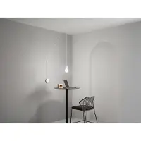 Meine Wunschleuchte Außergewöhnliche Pendelleuchte 1-flammig in Weiß - Designerlampe für Wandmontage