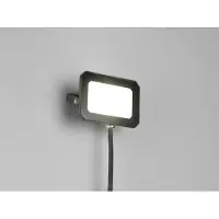 Meine Wunschleuchte LED Fluter zur Fassadenbeleuchtung, Strahler schwarz flach 20Watt, Anschlussbox
