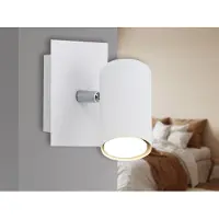 Meine Wunschleuchte Wandstrahler 1-flammig Spot schwenkbar Weiß matt, Höhe 12cm inkl. GU10 LED