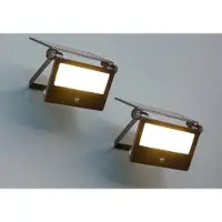 Meine Wunschleuchte 2er Set Solar Wandleuchte Außen mit Bewegungsmelder, Carport Beleuchtung