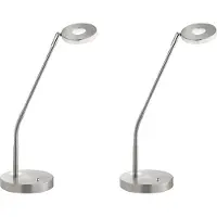 Meine Wunschleuchte 2er SET LED Schreibtischlampen 60cm mit Dimmer - Design Arbeitsplatzleuchte Büro