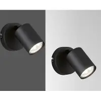 Meine Wunschleuchte 2er SET LED Wandstrahler Schwarz mit Schalter, Aufbaustrahler Spot schwenkbar