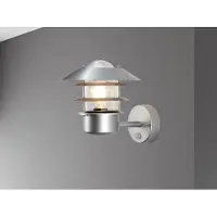 Elstead Lighting Elstead Helsingor Außen-Wandleuchte Sensor E27 24cm Edelstahl, silber IP44
