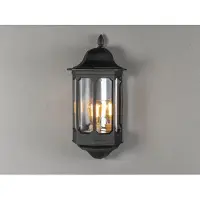 Meine Wunschleuchte LED Außenwandleuchte, Außenwandlaterne Landhausstil, Fassadenbeleuchtung Schwarz
