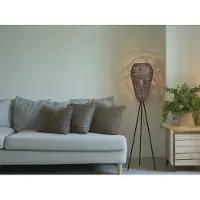 Meine Wunschleuchte Orientalische Dreibein LED Stehlampe Metallgeflecht für Wohnzimmer Ecke, H 140cm
