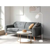 Meine Wunschleuchte Stehlampe schmal aus Metall Weiß, Lampenschirm mit Dekorstanzung inkl. E27 LED