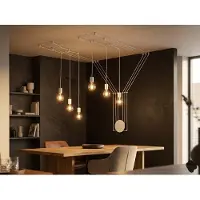 Meine Wunschleuchte Außergewöhnliche Pendelleuchte 6-flammig in Weiß - Designerlampe für Wandmontage