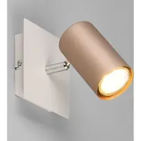 Meine Wunschleuchte Wandstrahler 1-flammig Spot schwenkbar Coffee Grau, Höhe 12cm inkl. GU10 LED