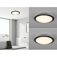 Meine Wunschleuchte LED Deckenleuchten Set Schwarz Ø29cm Lampe für Badezimmer Gäste WC & Feuchträume