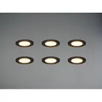 Meine Wunschleuchte LED Decke Einbaustrahler 230V 6er Set dimmbar 2 Lichtfarben flach rund Ø 8,5cm