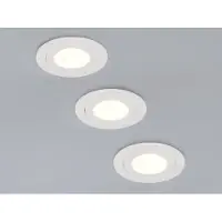 Meine Wunschleuchte LED Decke Einbaustrahler 230V, 3er Set dimmbar flach rund, Neutralweiß, Ø 8cm