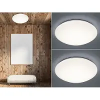 Meine Wunschleuchte LED Deckenleuchte Wandlampe Set Ø 37cm Weiß für Badezimmer, Gäste WC und Flur