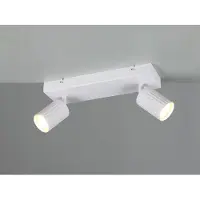 Meine Wunschleuchte Moderner LED Deckenstrahler 2-flammig Weiß für Schlafzimmer, Flur & Wohnzimmer