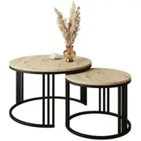 Lookway Runder Couchtisch 2in1 LORI LOFT