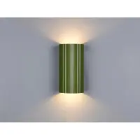 Meine Wunschleuchte Kleine Up and Down LED Wandlampe Metall grün, Wandbeleuchtung indirekt, H: 18cm