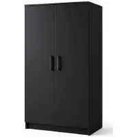 Stylmeble24 Kleiderschrank 2-türig – 90 cm Schwarz