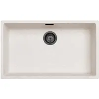 Pure.Sink Küchenspüle 70x40 cm Sandweiß Unterbau und Aufbau