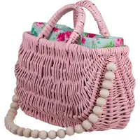 TheWickerStories Korbtasche aus Weide geflochten Flechttasche mit Henkel Damentasche aus Korbgeflecht Schultertasche Strandtasche