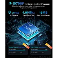 GREED Multimedia V2 PC - Intel Core i7 10700F - Büro & Home Office Computer - 4,8 GHz - 16GB RAM - 512GB SSD - DVD+RW - USB 3.1 - WLAN - Win 11 Pro