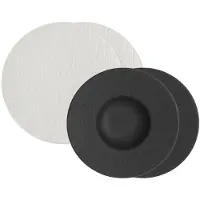 Villeroy & Boch Manufacture Rock Pasta Set weiß schwarz 4-teilig