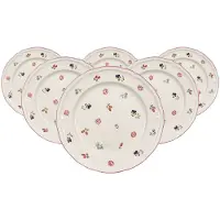 Villeroy & Boch Speiseteller "Speiseteller Petite Fleur ø 26,7 cm 6er Set weiß" Spülmaschinengeeignet, Mikrowellengeeignet