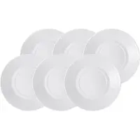 Villeroy & Boch Untertasse "Frühstücks- / Suppenuntertasse Cellini ø 18 cm 6er Set weiß", weiß, B:2cm H:2cm L:2cm T:2cm Ø:18cm, Speiseteller, Untertasse, Spülmaschinengeeignet, Mikrowellenfest