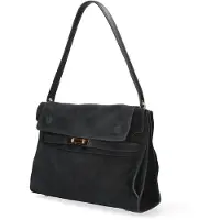 Chiara Ferretti Oriana Lux Handtasche aus Wildleder Italy blu jeans ONE 30x22x9 cm 22561- BLU JEANS