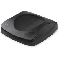 Rubbermaid Untouchable, 87 l, 4-eckig, Schwingdeckel, schwarz