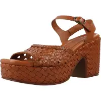 Carmela für Damen. 16163701-CAMEL Ledersandalen 161637 braun (37), 8 bis 10 cm, Schnalle, Lässig