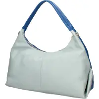 Chiara Ferretti Damen-Schultertasche aus echtem Leder Dollaro Cognac verstellbarer Riemen Cognac and Beige UNICA 45x30x16 cm