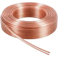 Goobay Lautsprecherkabel transparent CCA, 50 m Rolle, Querschnitt 2 x 0,75 mm²
