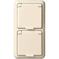 ELSO Schneider Electric 225414 Steckdoseneinsatz 2fach 16A Fashion IP44 reinweiß 1 St.