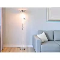Meine Wunschleuchte LED Deckenfluter große Stehlampe mit Leselampe für Wohnzimmer Ecke hinter Sofa