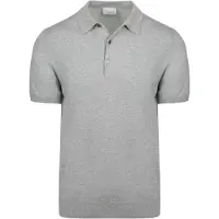 Profuomo Gestricktes Poloshirt Grau - adult