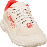 Kempa Hallenschuh "Hallen-Sport-Schuhe Kourtfly Two W", Damen, Gr. 3,5, beige (beige, fluo rot), Obermaterial: 100% Textilmaterial TEXMAT., Schuhe Hallenschuh